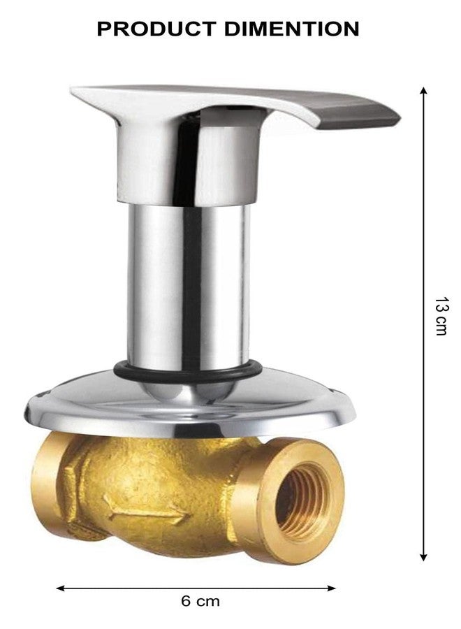 دريزل صنبور إيقاف مخفي من DRIZZLE، مقاس 15 مم، مصنوع من النحاس المطلي بالكروم، صمام مخفي، نصف بوصة، صنبور حمام، صنبور ربع دورة - Image 2